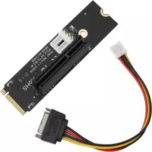 XRIKUI NGFF M.2 M-Key to PCIe X4 확장 카드 어댑터 B 2260 2280 SSD 1X 4X 8X 16X 라이저