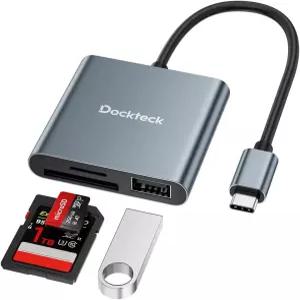 Dockteck SD 카드 리더 어댑터 312MB/s 초고속 USB3.1 SD/TF UHS-ii-iSD/Micro A 메모리 플러그 앤