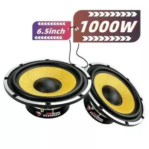XPIAA 2개 6.5인치 알루미늄 미드 베이스 스피커 1000W 4옴 유리 섬유 콘 카 서브우퍼 (자동차 홈시어터