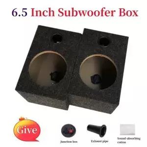 DIY 자동차 오디오 수정 6.5 인치 스피커 사각형 두꺼운 쉘 서브 우퍼 박스 2 개