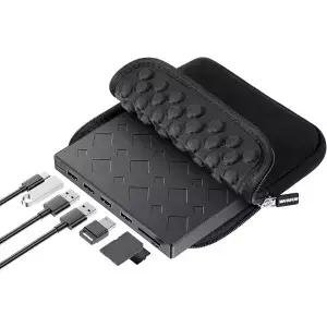 MAHAHUM 8-in-1 외장 CD DVD 드라이브 보호용 휴대용 케이스 포함 USB 3.0 Type-C 버너 및 노트북 PC Mac
