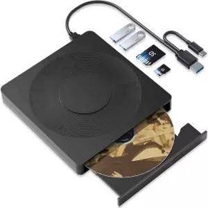 5 in 1 노트북용 외장 DVD 플레이어 LightScrib 버너 CD Rom 드라이브 PC USB 3.0 Windows XP/7/8/10/11