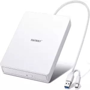 하이웨이 외장 CD DVD 드라이브 USB 3.0 Type-C 버너 라이터 RW 광학 노트북 데스크탑 PC용 슬림 ROM 리더