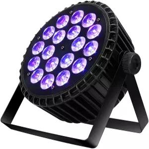 LED 무대 파 조명 18X18W RGBWA+UV 6in1 DMX512 사운드 활성화 알루미늄 합금 쉘 1팩