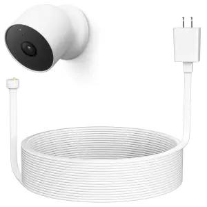 구글 네스트 캠 실외 또는 실내 배터리용 iTOS 10피트/3m 내후성 충전 케이블 - USB 전원 어댑터가 있는