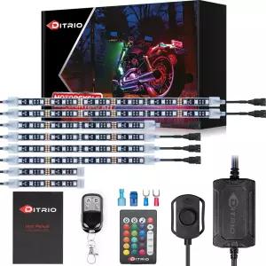 오토바이 언더글로우 RGB LED 스트립 라이트 키트 12V DITRIO 12 브레이크