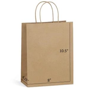Eupako 갈색 종이 봉투 20.3x10.2x26.7cm 100매