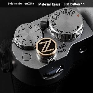 황동 금속  셔터 릴리즈 버튼 후지필름 호환 XT50 X100VI XM5 XE4 니콘 호환 ZF 미러리스 카메라용 미끄럼