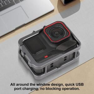 알루미늄 프레임 케이지 콜드슈 포함 금속 보호 케이스 카메라 인스타360 에이스 프로 2 호환