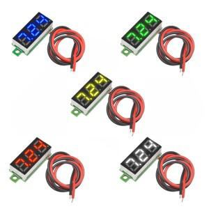 5개몫 0.28 인치 LED 디지털 전압계 미니 사이즈 2 선 3 자리 DC 3.7 ~ 30V 측정기 자동차 모바일 전원 테