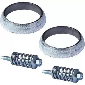 2팩 배기 플랜지 볼트 및 개스킷 수리 키트 M8 x 1.25 75mm 스프링 너트 매니폴드용 내경