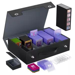 5열 탑로더 보관함 블랙레드 4200+카드 케 m MTG TCG PTCG 스포츠카드 데크박스
