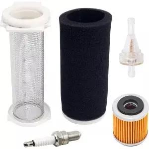 JCKLW 1UY-14451-00-00 Air Filter Oil Fuel and Spark plug Kit for YAMAHA Grizzly 600 YFM600 YFM600FH