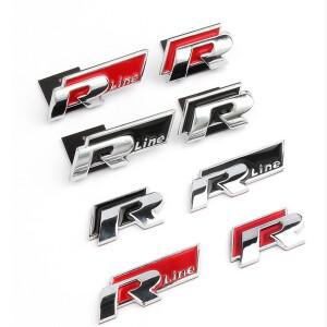 폭스 바겐 골프 R Rline Tiguan Touareg 폴로 GTI CC Passat r36 Scirocco 용  3D 금속 스포츠 스티커 배지