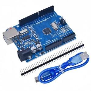 R3 ATMEGA16U2 CH340G+MEGA328P SMD 칩 16Mhz 아두이노  ATEGA328P개발 보드 + USB 케이블 한 세트