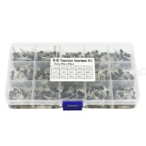 600개 트랜지스터 모듬 박스 키트 TO-92 S8050 2N2222 2N3904 C945 15가지 값 X 40개 다이렉트 플매트 카펫