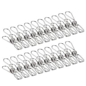 20pcs 스테인레스 스틸 빨랫줄 가정용 건조 담요 클립 스낵 가방 씰링 주방 도구