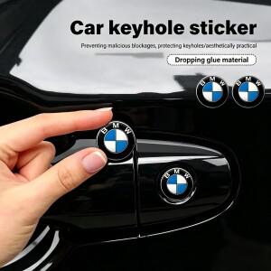 자동차 외부 문 잠금 장치 키홀 보호 스티커 막힘 방지 장식 커버 BMW 호환 호환와 호환되는 2/4개 스타일