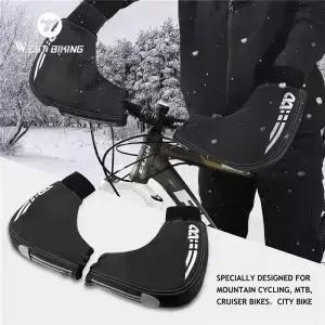 웨스트 바이킹 겨울 핸들바 워밍 글러브 방풍 반사 MTB 자전거 장갑 핸드 머프 남녀 사이클링 장비