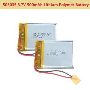 503035 3.7V 500mAh 배터리 스피커 라디오 VCR LED 조명 GPS 충전식 셀용 리튬 이온 폴리머