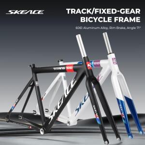 S10 픽시 프레임세트 700C 6061 알루미늄 트랙 자전거 림 브레이크 BB68 120mm 리어 27.2 시트포스트 픽스