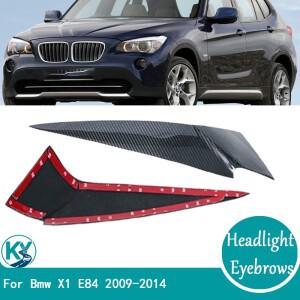 BMW 호환 호환 X1 E84 2009 전면 헤드 라이트 눈썹 커버 눈꺼풀  자동차 스타일링 액세서리