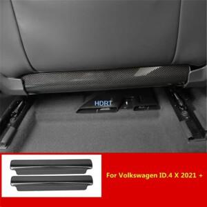 자동차 스타일링 39.2CM 시트 킥 플레이트 커버 보호대 장식 액세서리 안티 가드  폭스바겐 ID.4 X VW ID 4