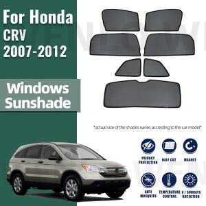 혼다 호환 CRV MK3 2007-2011 용 맞춤형 자석 자동차 차양막 사이드 윈도우 커튼 커튼 썬 쉴드 바이저 전면
