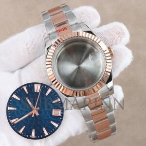 로즈 골드 36/39mm NH35 시계 케이스 Oyster 팔찌 DATEJUST 28.5mm 다이얼 무브먼트용 루미너스 액세서리