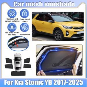 호환 스토닉 YB CUV 2017-2025 2023 차량용 메쉬 차양막 자석식 프라이버시 커튼 커튼 모기장 차단 자동차