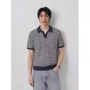 폴햄 남성 크로쉐 카라 반팔 스웨터_PHG2ET1060