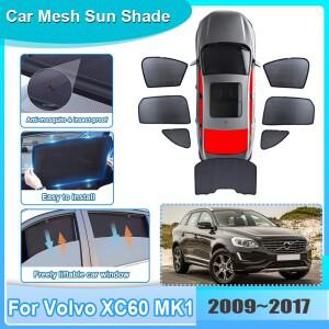 볼보 호환 XC60 MK1 2009-2017 2012 용 자동차 창 차양막 바이저 메쉬 UV 차단 앞유리 프레임 커튼 커튼 액