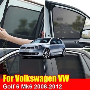 폭스바겐 VW 골프 6 Mk6 2008-2012 자동차 창문 차양 UV 차단 커튼 커튼 바이저 네트 메쉬