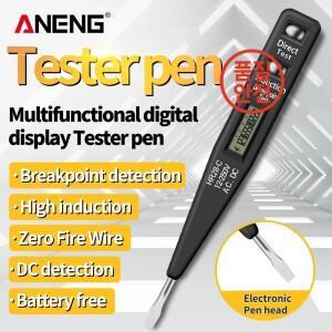 ANENG VD500 디지털 전압 테스터 펜 12-250V AC/DC 브레이크포인트 감지 비접촉 유도식 휴대용 회로 도구
