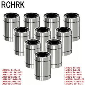 4/10PCS LM8UU LM10UU 선형 볼 베어링 부싱 8mm 로드 라이너 레일 샤프트 부품 DIY CNC 3D 프린터