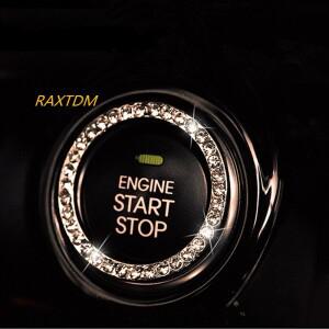 Toyota Camry Prius Land Cruiser Prado 150 Crown 용 크리스탈 자동차 엔진 시동 정지 점화 키 링