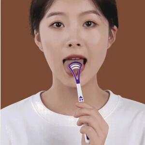 1개 실리콘 혀 클리너 브러쉬 구강 관리 구취 제거 상쾌한 숨결 유지 세척기 람파도르 데 렌구아스