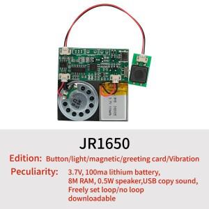 푸시 단추 사운드 모듈 USB 다운로드 가능 녹음 충전식 MP3 오디오 재생 크리스마스 인사 카드 선물용 8MB