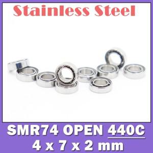 SMR74Z 오픈 베어링 4x7x2mm (10개) 스테인레스 스틸 볼