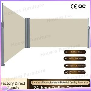160x300cm 알루미늄 HDPE 정원 프라이버시 스크린 적외선 차단 햇빛 및 바람 조립 간편 측면 당김식 그늘막