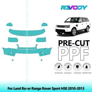 랜드로버 레인지로버 스포츠 HSE 2010-2013 부분 프론트 프리컷 페인트 보호 필름 PPF 클리어 브라 키트 |