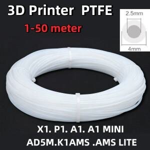 범용 유연한 내열성 테플론 튜브 2.5x4mm 필라멘트 공급 파이프 Bambu Lab P1P AMS A1 미니 소형 보우덴 압