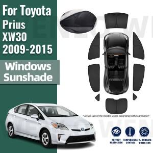 Toyota Prius XW30 2009-2015 용 맞춤형 풀 커버 자동차 차양막 전면 윈드 실드 프레임 커튼 커튼 후면 사