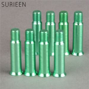 SURIEEN 8Pcs 8mm x 34mm 인라인 스피드 스케이트 나사 네일 액슬 용 알루미늄 골든 블루 레드 실버 그린