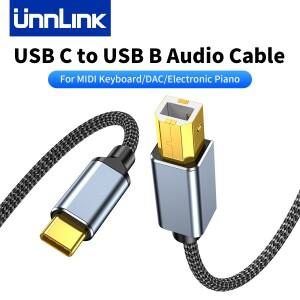 USB B 오디오 케이블 (미디 컨트롤러 키보드 전자 피아노 신디사이저 사운드 카드 DAC DJ 믹서