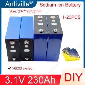 1-20PCS 3.1V 230Ah 나트륨 이온 배터리 저온 고방전 DIY 12V 24V 전기 자동차 바이크 오토바이 인버터 태