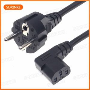 유럽 직선 Schuko - IEC C13 전원 코드 H05VV-F 0.75mm 케이블 EU CEE7/7 90도 각도 150CM