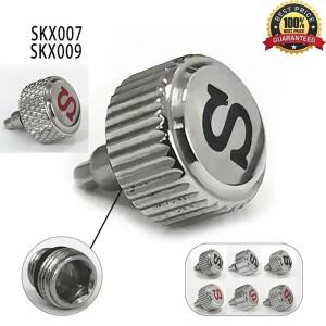NH35 4R35 7S26 SKX007 시계 수정 부품 교체 핸들에 맞는 줄기가있는 스테인레스 스틸 크라운