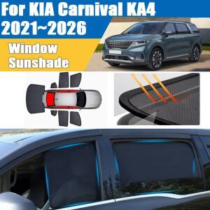 호환 카니발 KA4 MK4 2021~2026 2025 차량용 메쉬 선쉐이드 열 차단 통풍 윈드실드 프레임 커튼 커튼 자동
