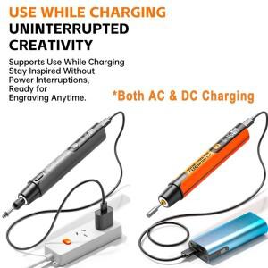 USB 전기 미니 그라인더 LED 디스플레이 드릴 6000-16000 RPM 6단 속도 조절 가능 조각 밀링 연마 작업용